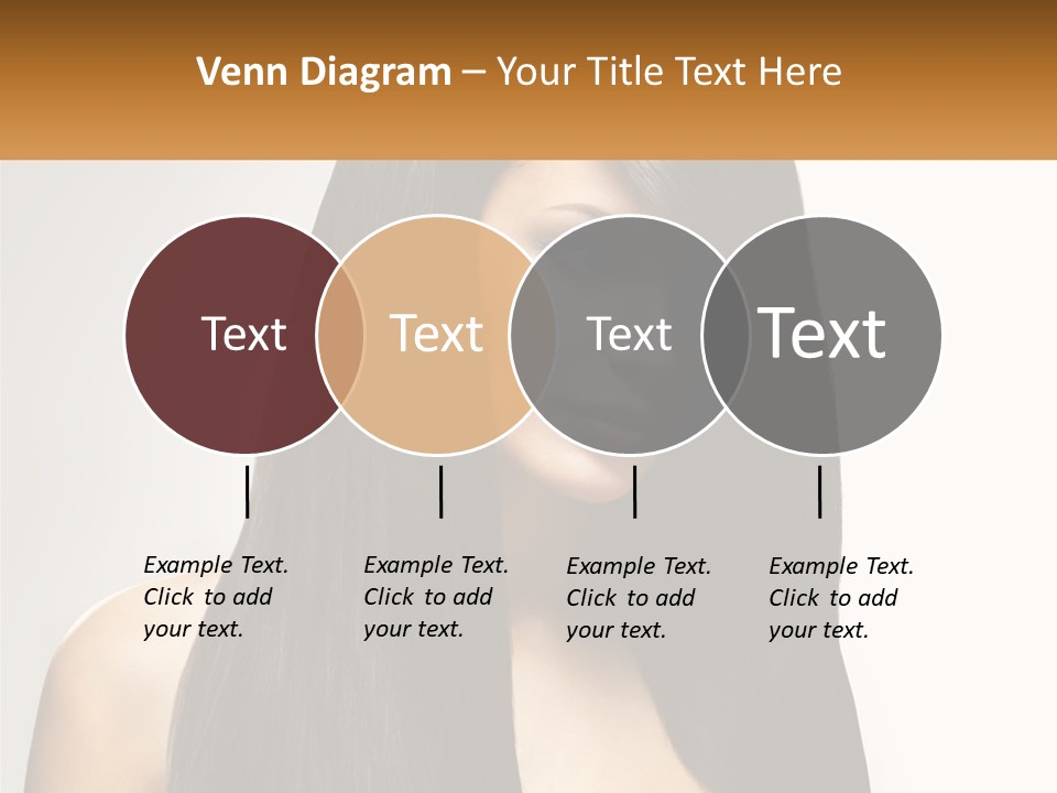 A Woman With Long Black Hair Is Shown In This Powerpoint Presentation PowerPoint Template