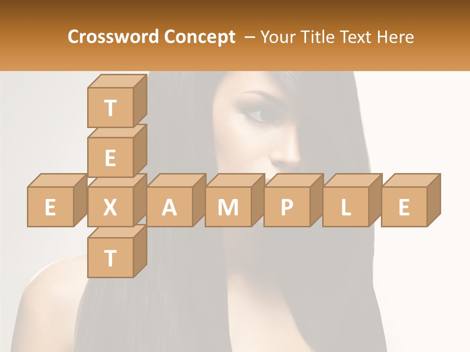 A Woman With Long Black Hair Is Shown In This Powerpoint Presentation PowerPoint Template