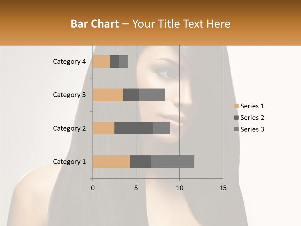 A Woman With Long Black Hair Is Shown In This Powerpoint Presentation PowerPoint Template