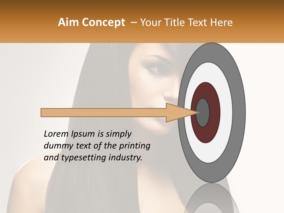 A Woman With Long Black Hair Is Shown In This Powerpoint Presentation PowerPoint Template