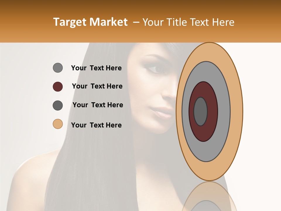 A Woman With Long Black Hair Is Shown In This Powerpoint Presentation PowerPoint Template