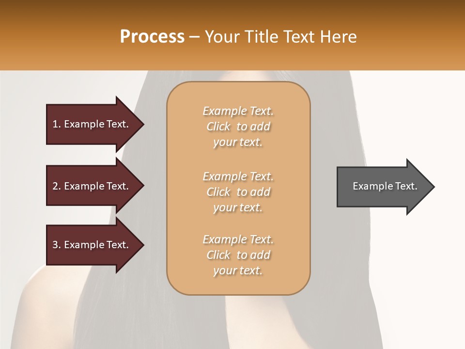 A Woman With Long Black Hair Is Shown In This Powerpoint Presentation PowerPoint Template