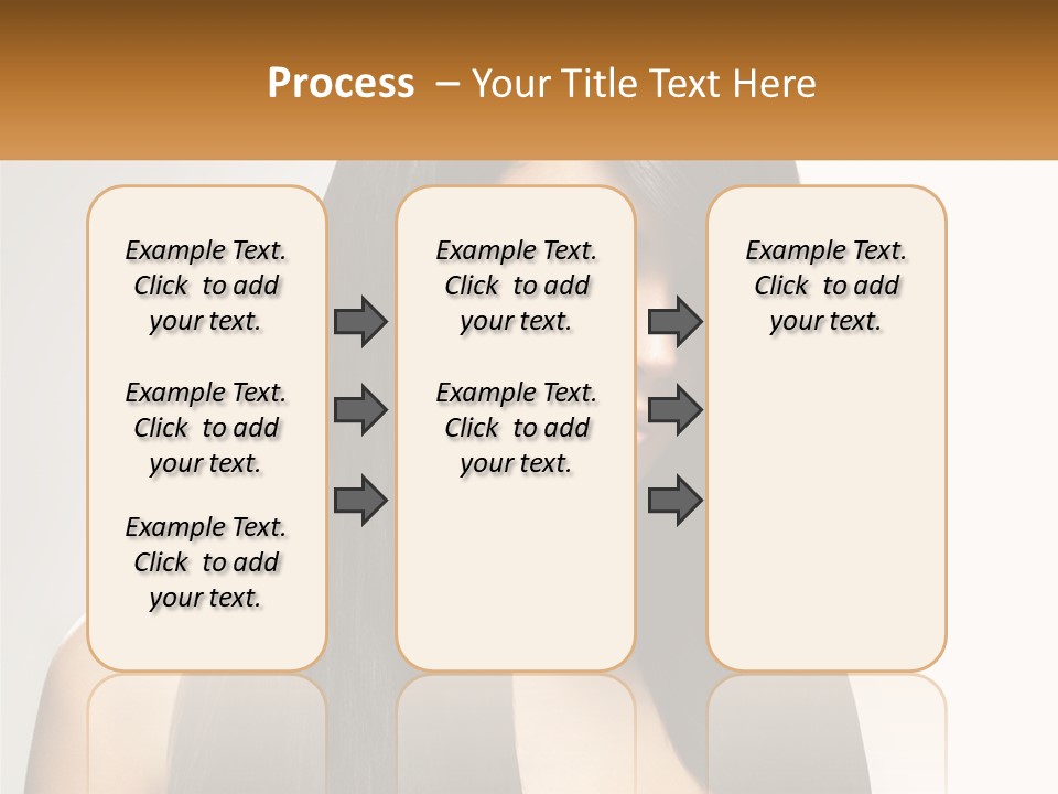 A Woman With Long Black Hair Is Shown In This Powerpoint Presentation PowerPoint Template