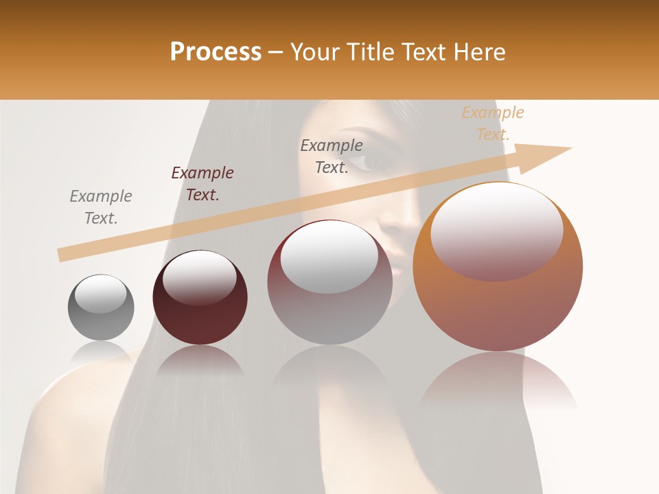 A Woman With Long Black Hair Is Shown In This Powerpoint Presentation PowerPoint Template