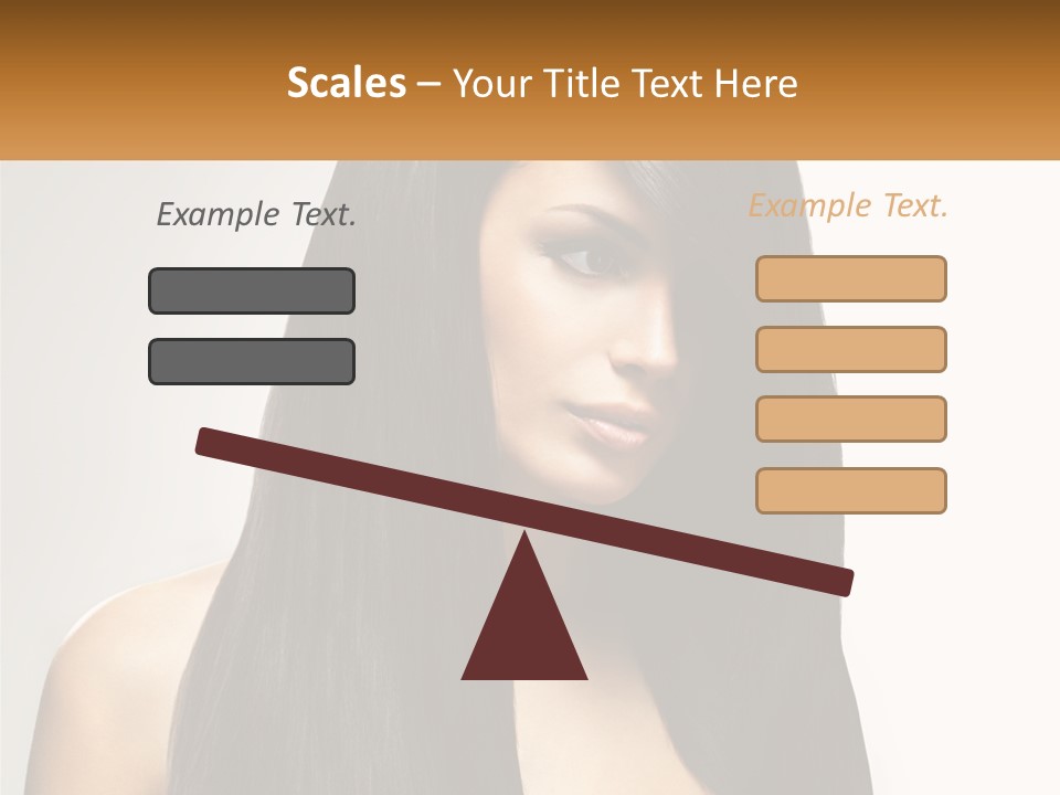 A Woman With Long Black Hair Is Shown In This Powerpoint Presentation PowerPoint Template