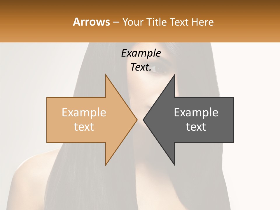 A Woman With Long Black Hair Is Shown In This Powerpoint Presentation PowerPoint Template