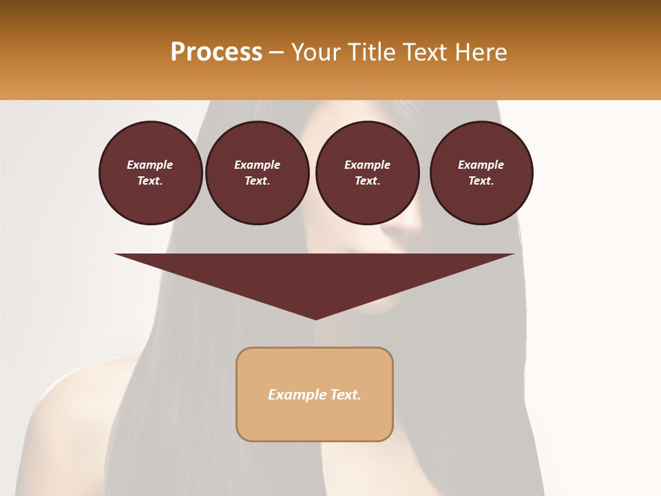 A Woman With Long Black Hair Is Shown In This Powerpoint Presentation PowerPoint Template