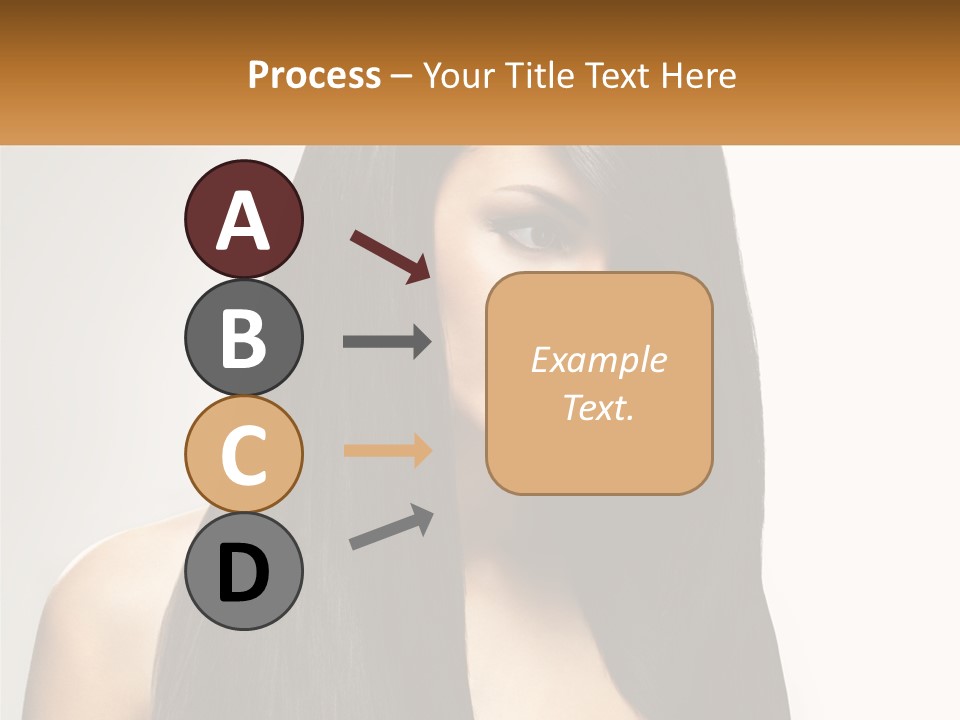 A Woman With Long Black Hair Is Shown In This Powerpoint Presentation PowerPoint Template