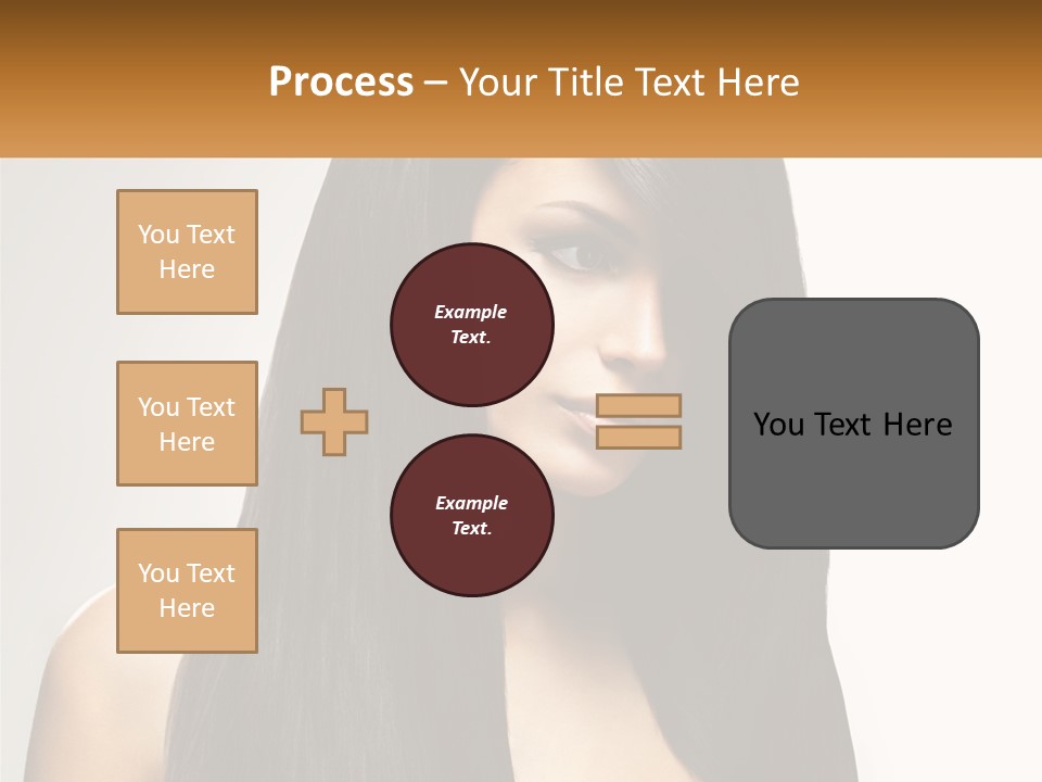 A Woman With Long Black Hair Is Shown In This Powerpoint Presentation PowerPoint Template