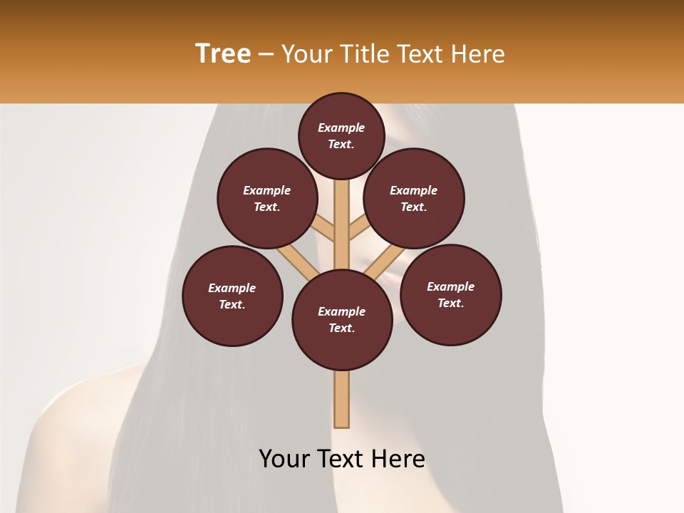 A Woman With Long Black Hair Is Shown In This Powerpoint Presentation PowerPoint Template