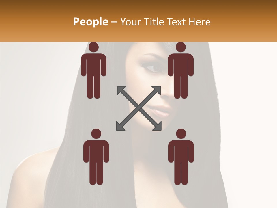 A Woman With Long Black Hair Is Shown In This Powerpoint Presentation PowerPoint Template