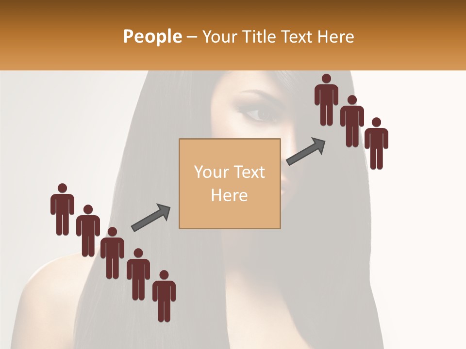 A Woman With Long Black Hair Is Shown In This Powerpoint Presentation PowerPoint Template
