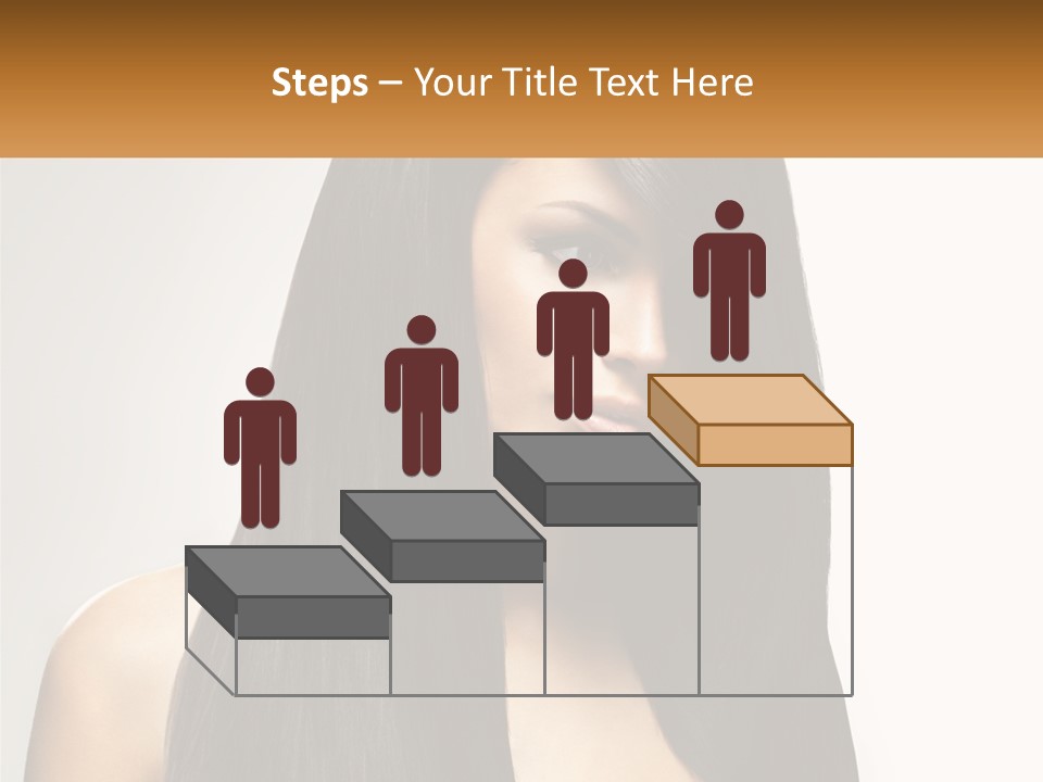 A Woman With Long Black Hair Is Shown In This Powerpoint Presentation PowerPoint Template