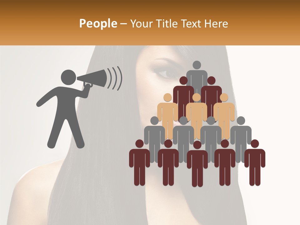 A Woman With Long Black Hair Is Shown In This Powerpoint Presentation PowerPoint Template