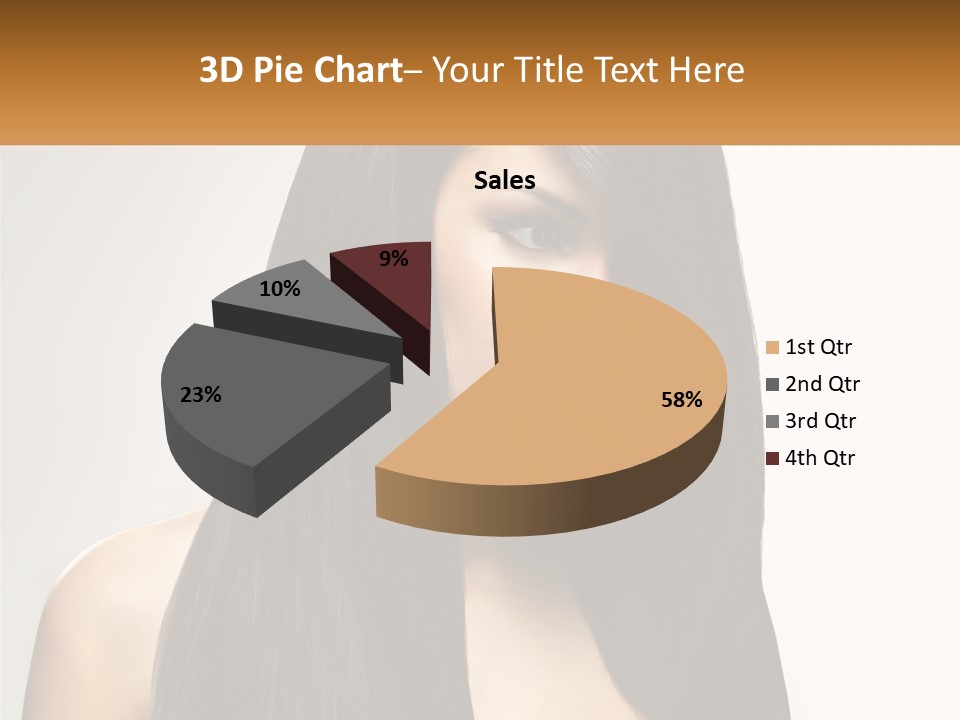 A Woman With Long Black Hair Is Shown In This Powerpoint Presentation PowerPoint Template