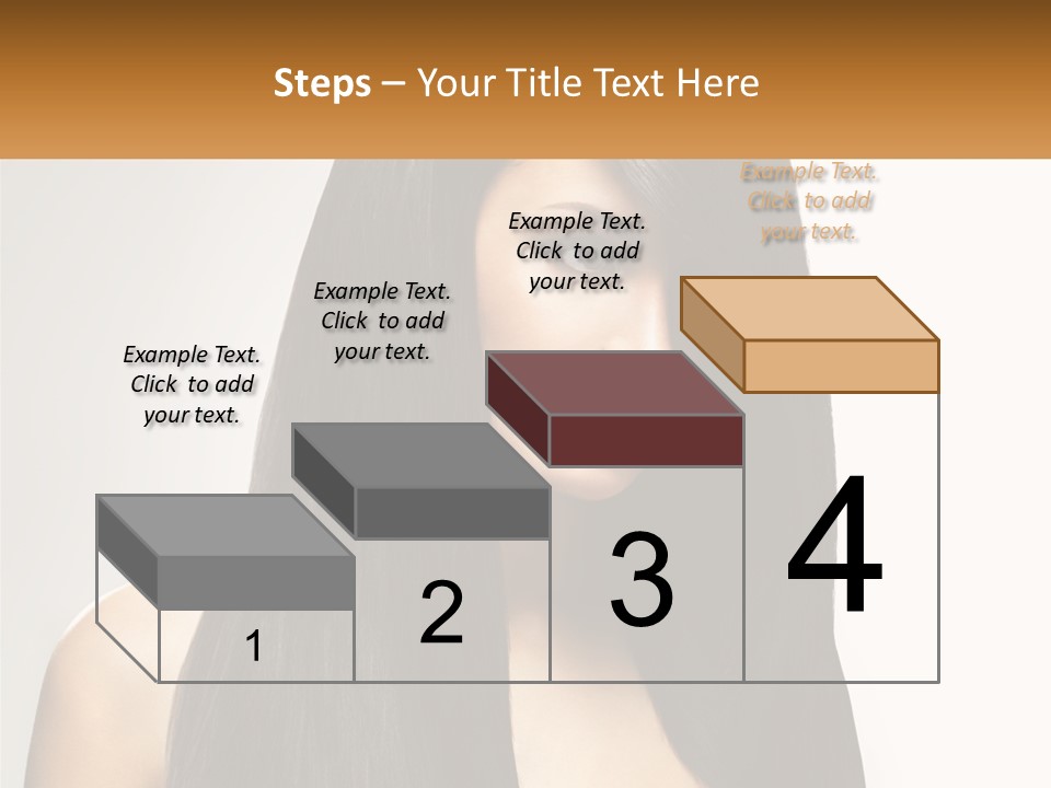 A Woman With Long Black Hair Is Shown In This Powerpoint Presentation PowerPoint Template