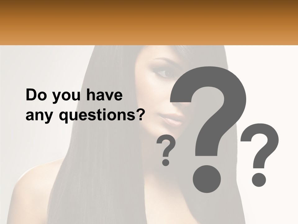 A Woman With Long Black Hair Is Shown In This Powerpoint Presentation PowerPoint Template