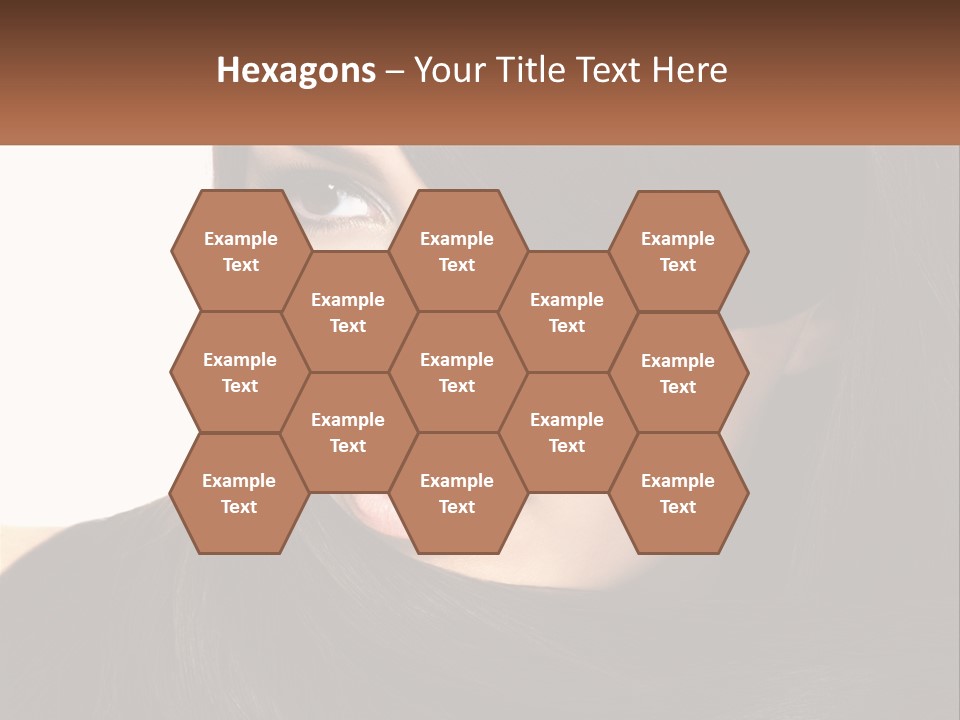 A Woman With Long Brown Hair And A Brown Background PowerPoint Template