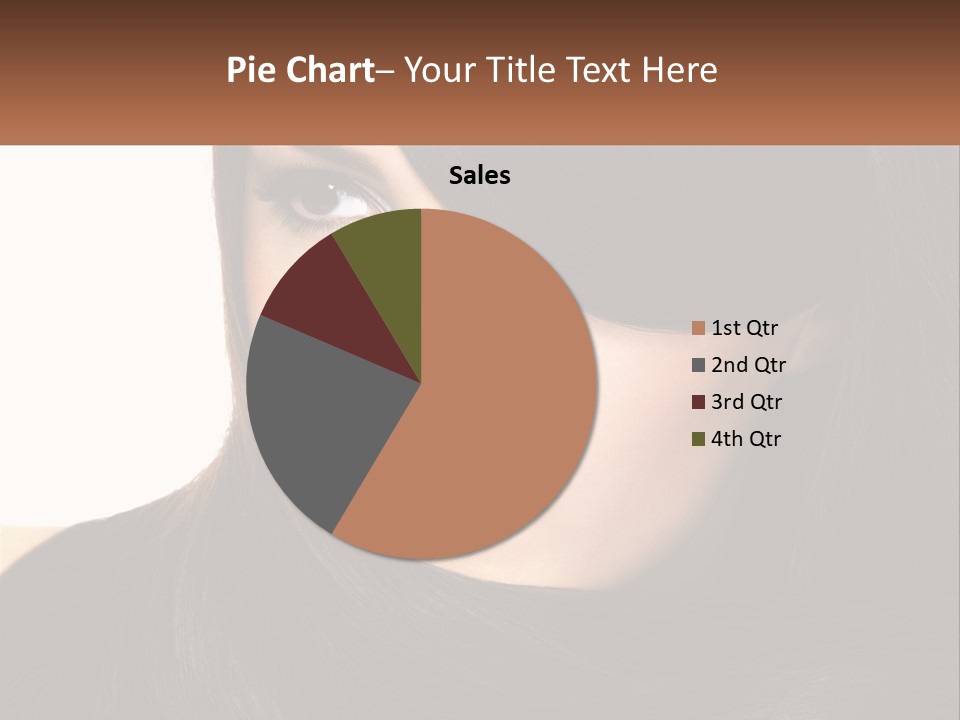 A Woman With Long Brown Hair And A Brown Background PowerPoint Template