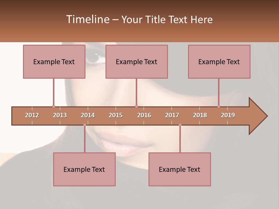 A Woman With Long Brown Hair And A Brown Background PowerPoint Template