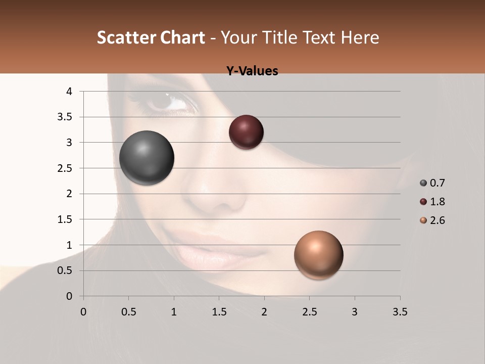 A Woman With Long Brown Hair And A Brown Background PowerPoint Template