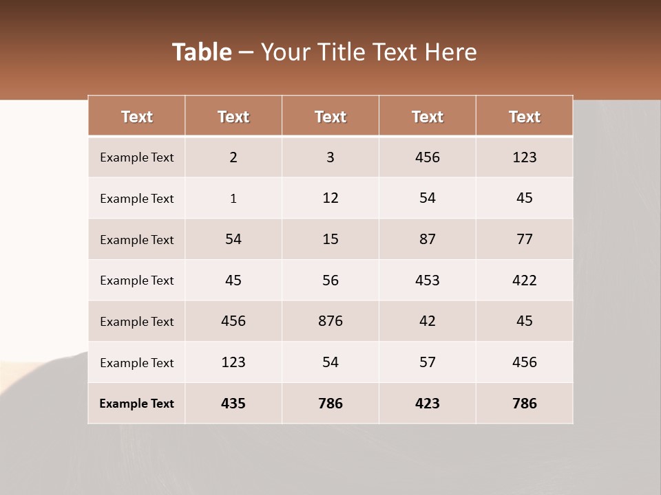 A Woman With Long Brown Hair And A Brown Background PowerPoint Template