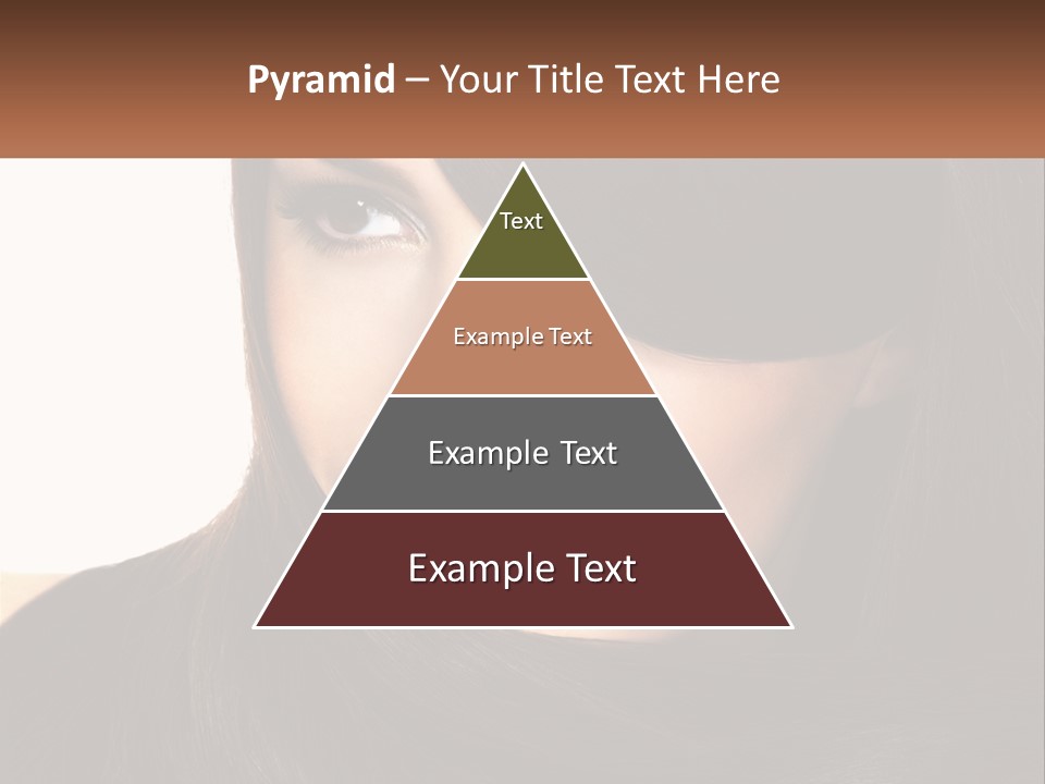 A Woman With Long Brown Hair And A Brown Background PowerPoint Template