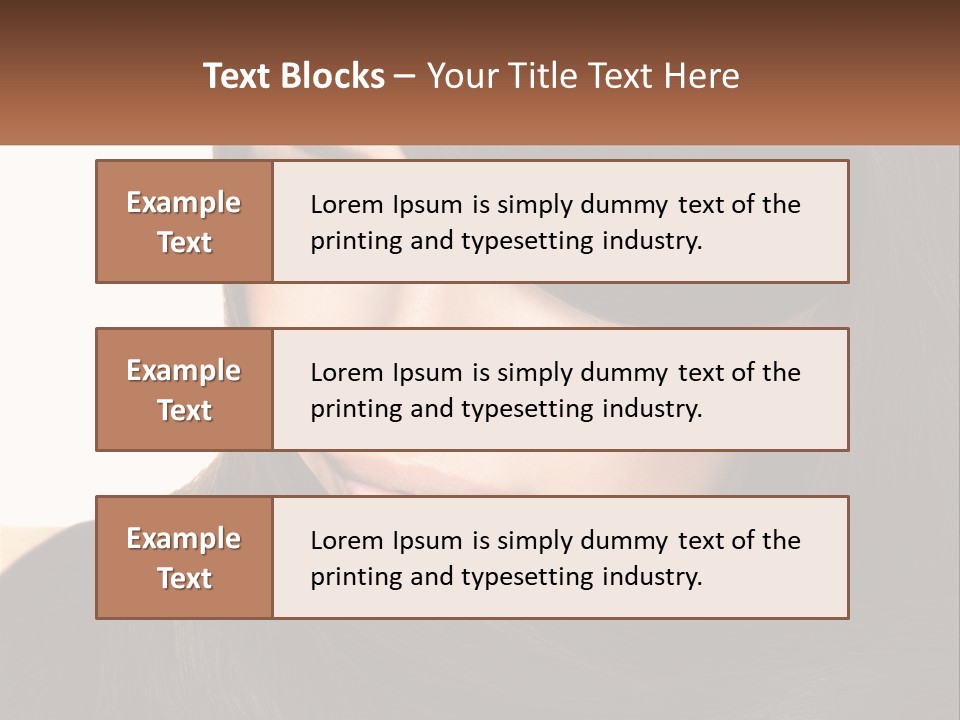 A Woman With Long Brown Hair And A Brown Background PowerPoint Template