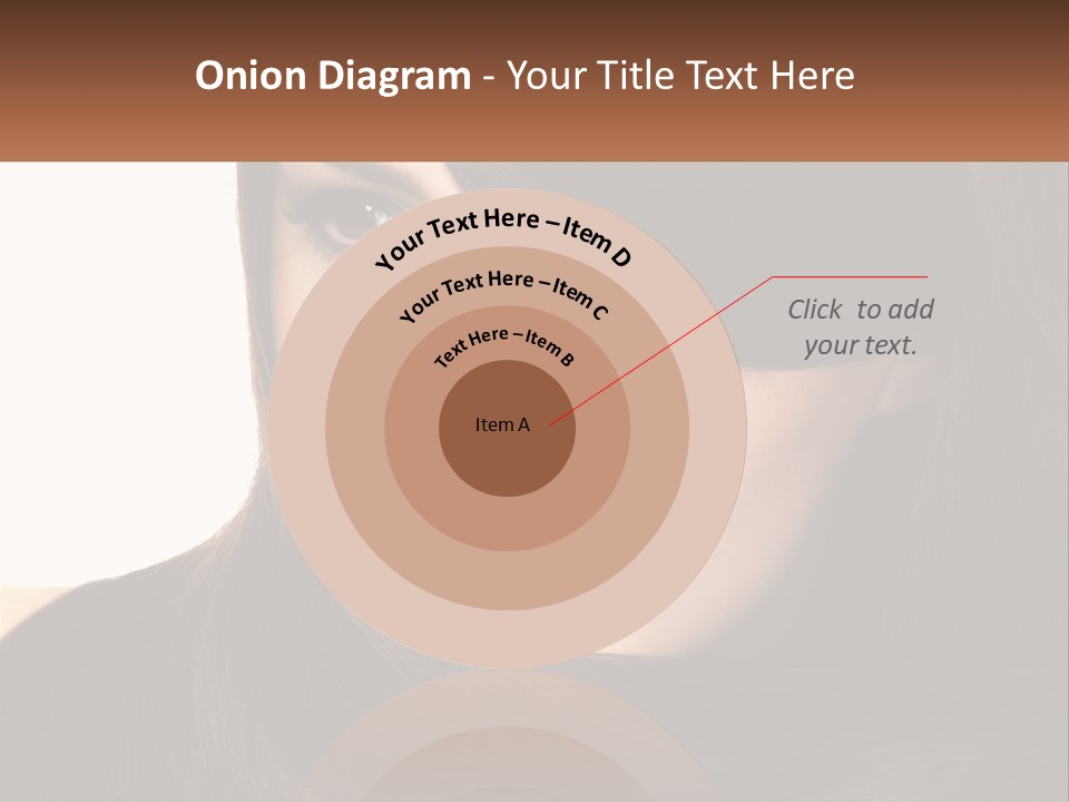 A Woman With Long Brown Hair And A Brown Background PowerPoint Template