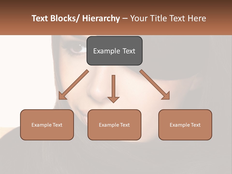 A Woman With Long Brown Hair And A Brown Background PowerPoint Template