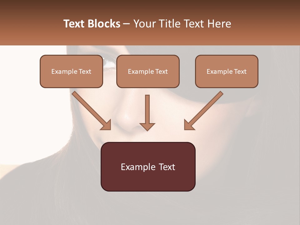 A Woman With Long Brown Hair And A Brown Background PowerPoint Template