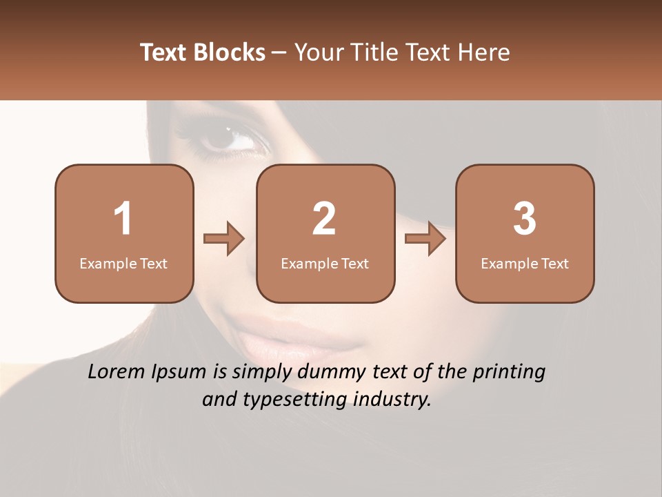 A Woman With Long Brown Hair And A Brown Background PowerPoint Template