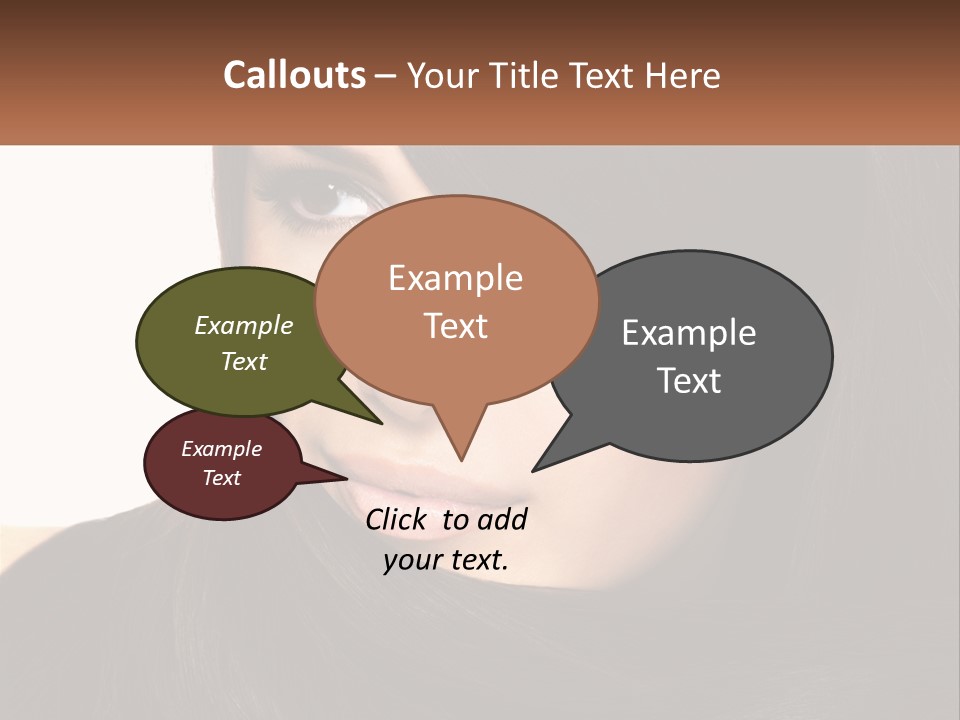 A Woman With Long Brown Hair And A Brown Background PowerPoint Template