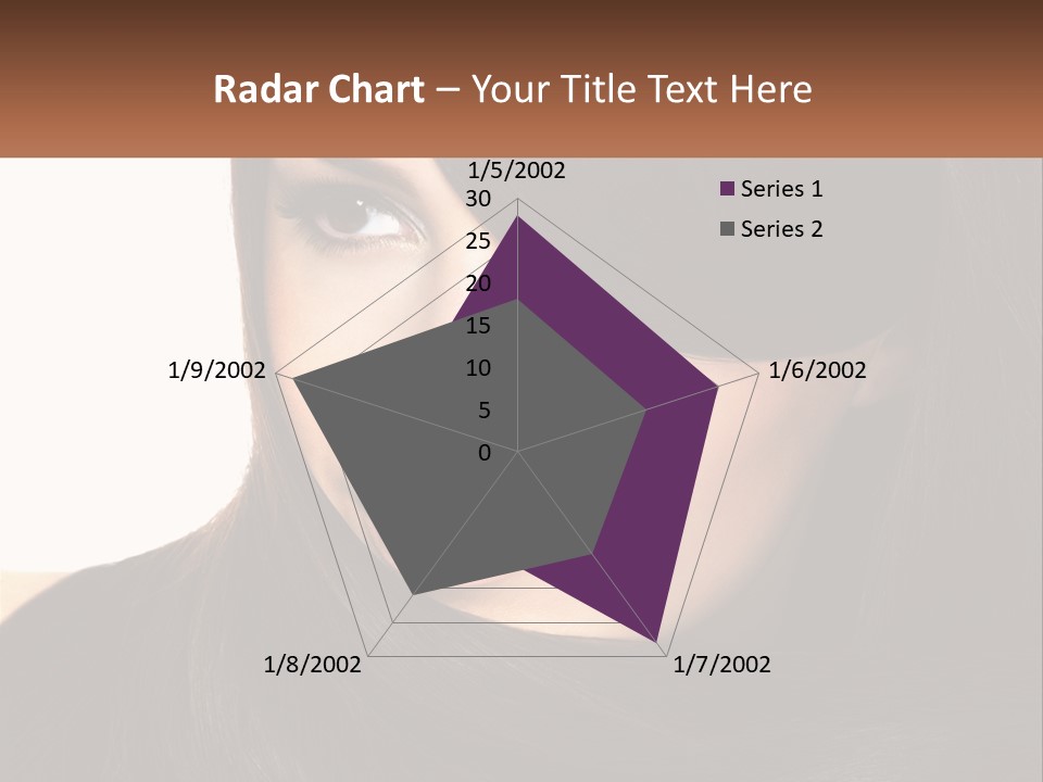 A Woman With Long Brown Hair And A Brown Background PowerPoint Template