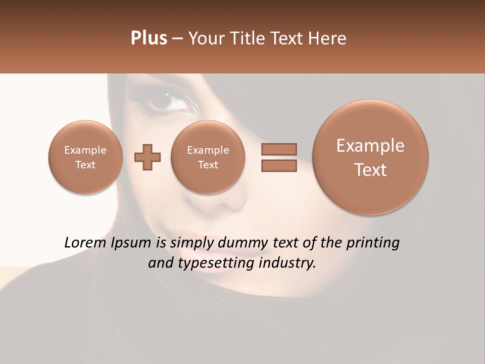 A Woman With Long Brown Hair And A Brown Background PowerPoint Template