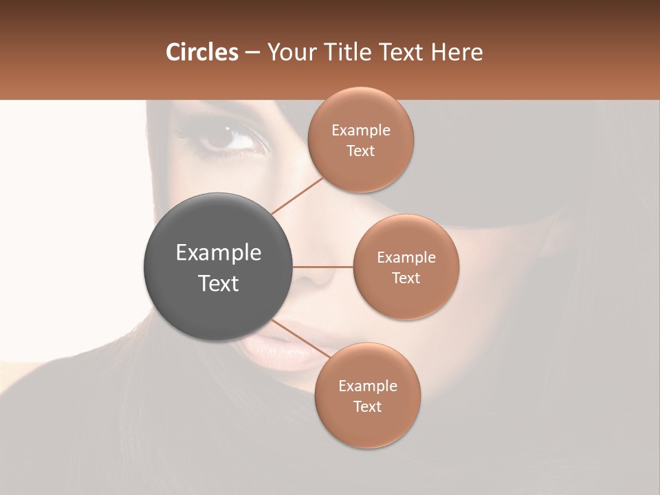 A Woman With Long Brown Hair And A Brown Background PowerPoint Template