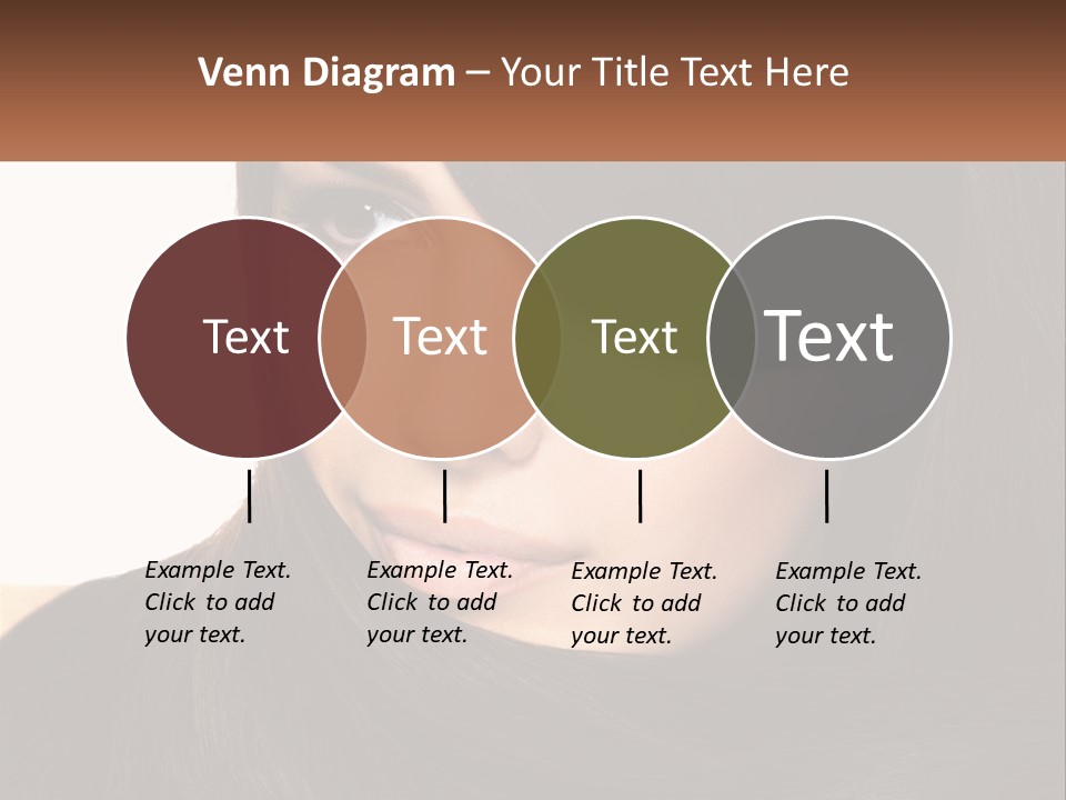 A Woman With Long Brown Hair And A Brown Background PowerPoint Template