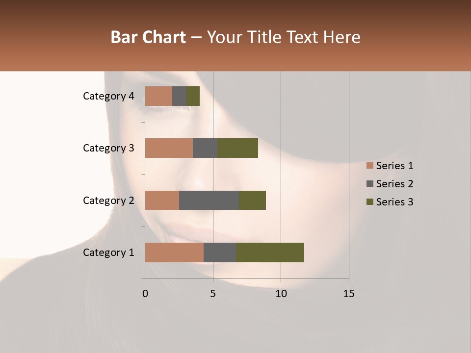 A Woman With Long Brown Hair And A Brown Background PowerPoint Template