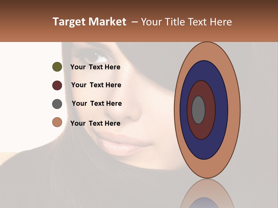 A Woman With Long Brown Hair And A Brown Background PowerPoint Template