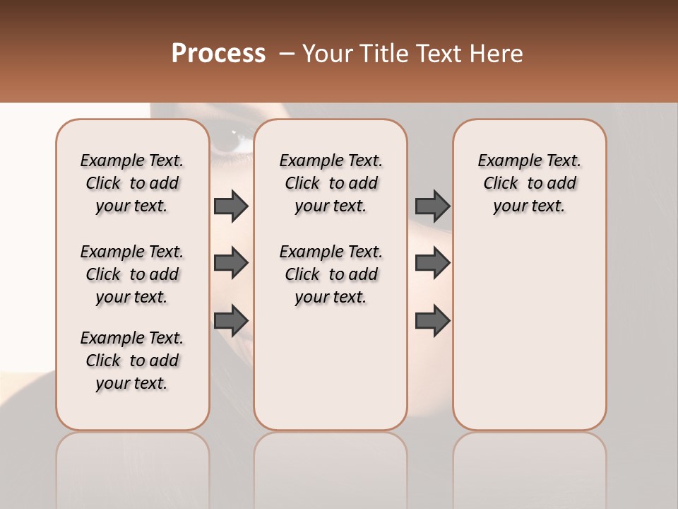 A Woman With Long Brown Hair And A Brown Background PowerPoint Template
