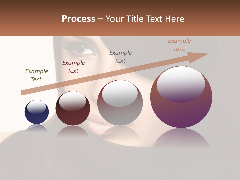 A Woman With Long Brown Hair And A Brown Background PowerPoint Template