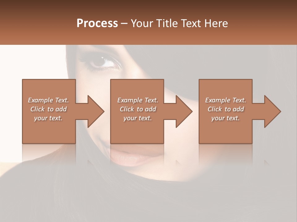 A Woman With Long Brown Hair And A Brown Background PowerPoint Template