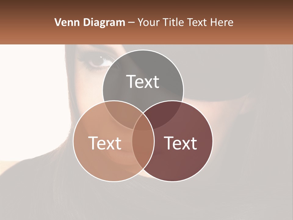 A Woman With Long Brown Hair And A Brown Background PowerPoint Template