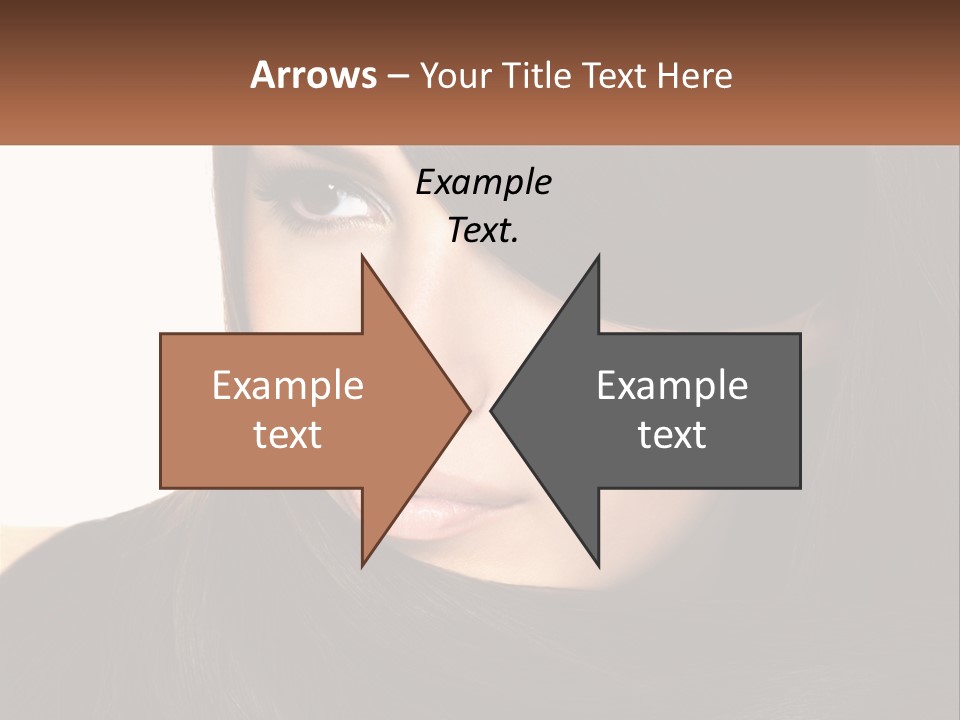 A Woman With Long Brown Hair And A Brown Background PowerPoint Template