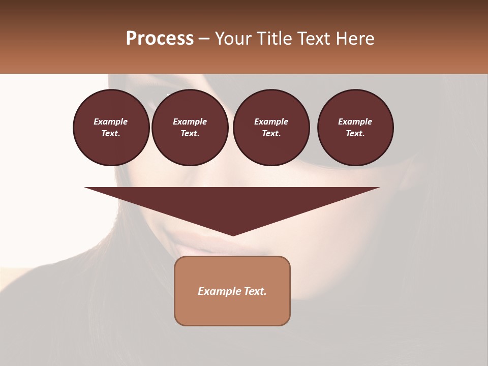 A Woman With Long Brown Hair And A Brown Background PowerPoint Template