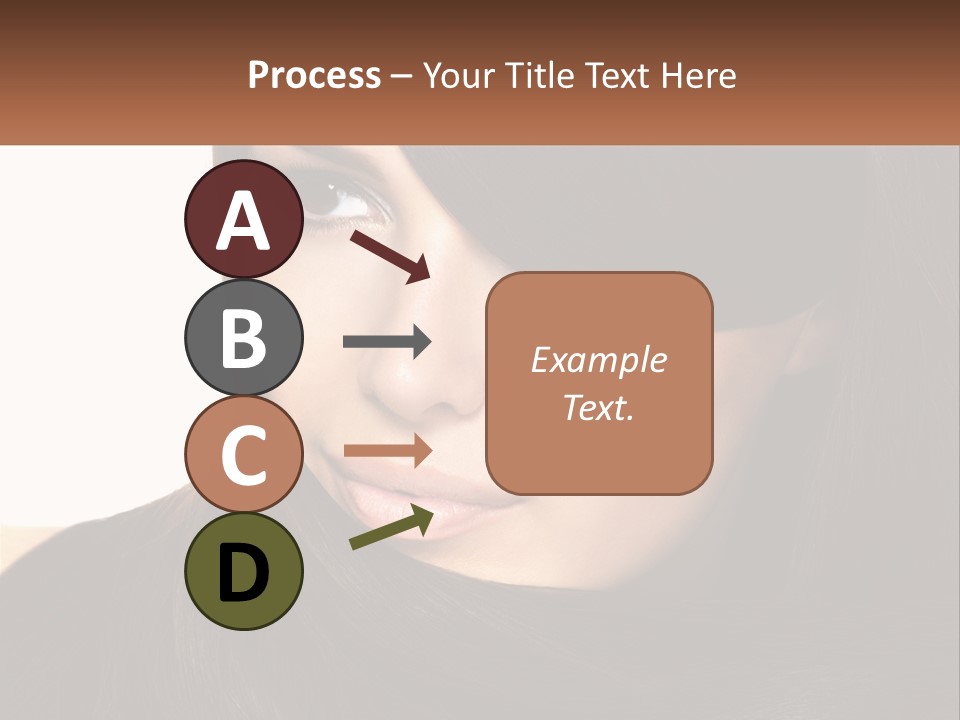 A Woman With Long Brown Hair And A Brown Background PowerPoint Template