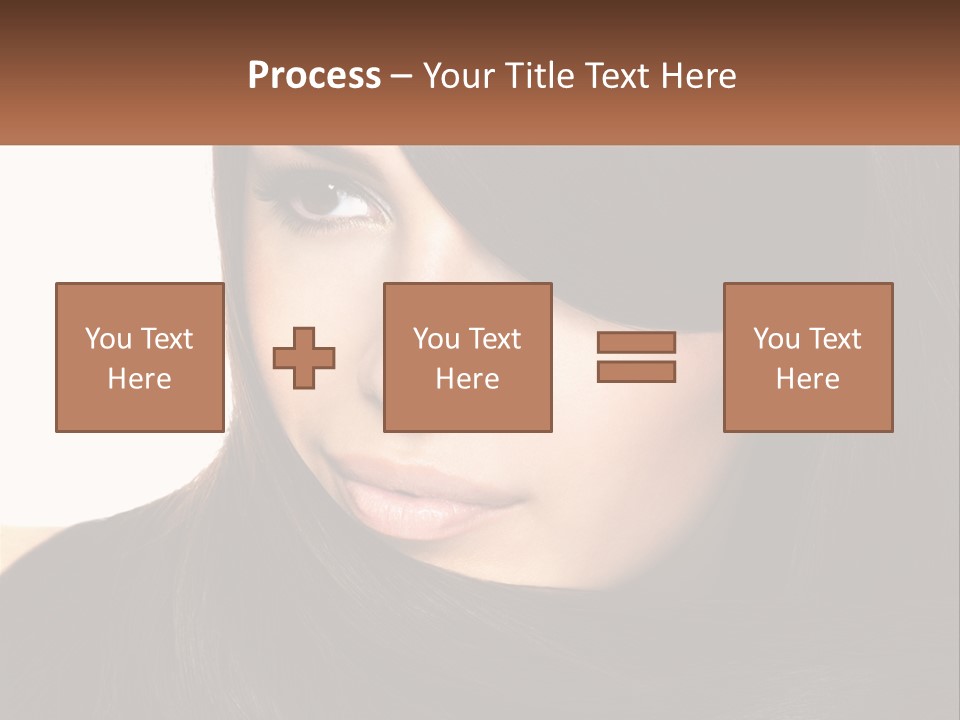 A Woman With Long Brown Hair And A Brown Background PowerPoint Template