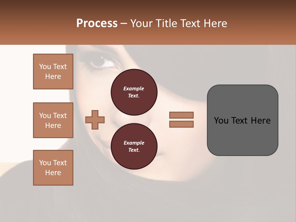 A Woman With Long Brown Hair And A Brown Background PowerPoint Template
