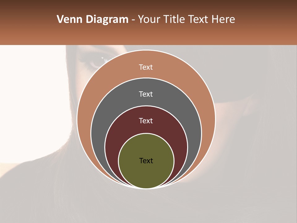 A Woman With Long Brown Hair And A Brown Background PowerPoint Template