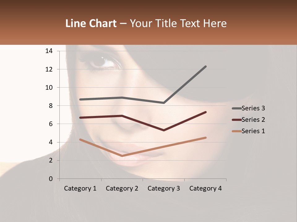 A Woman With Long Brown Hair And A Brown Background PowerPoint Template